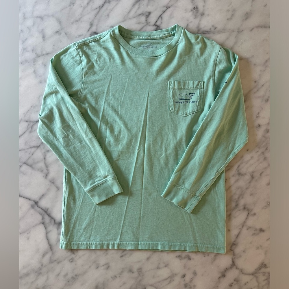 VINEYARD VINES Kids' Whale Graphic Long-Sleeve Pocket Tee - Youth Medium